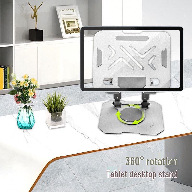 Adjustable Aluminum & Carbon Steel Rotating Stand for iPad/Phone