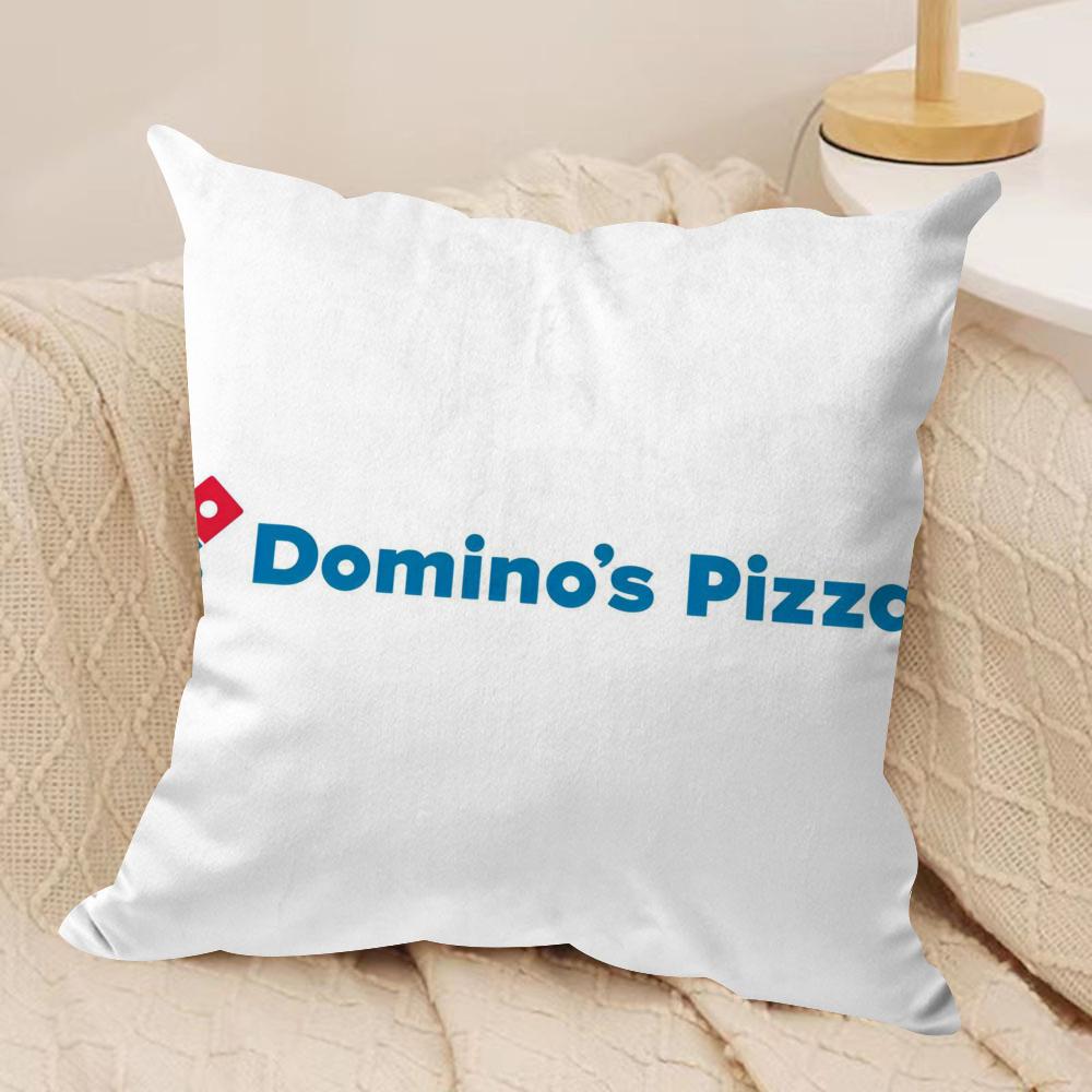 Food D-Domino'S Pizza Cushion Cover Soft Plush Fabric Double-Sided Printed Sofa Cushion Cover For All Seasons Home Decor Gift