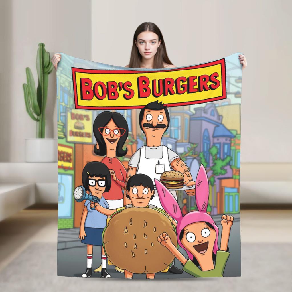 B-Bob Burgers Thanksgiving  Blanket Multiple Sizes Super Soft and Warm  Throw Blankets for Sofa Couch and Bed