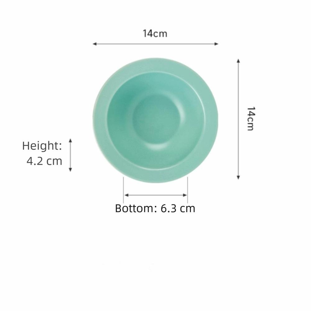 New Ceramic Cat Bowl Solid Color Large Diameter Dog Bowl Pet Water Bowls Pet Feeding Supplies