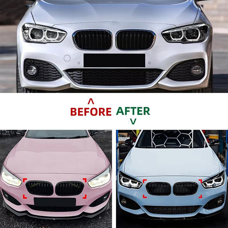 Car Front Bumper Racing Grille Front Kidney Dual Line Grilles For BMW 1 Series F20 F21 2015- Car Front Grill Replacement