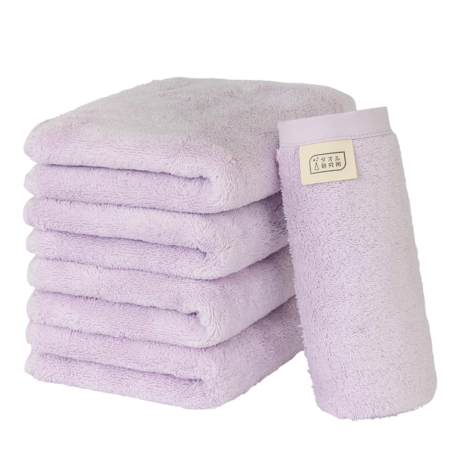 

Towel Laboratory Face Lilac Set of JapanTechnology [Naturally Soft] #024 Towels, Purple, 5, Soft, Thick, Smooth, Long-Lasting, Fast-Absorbent,