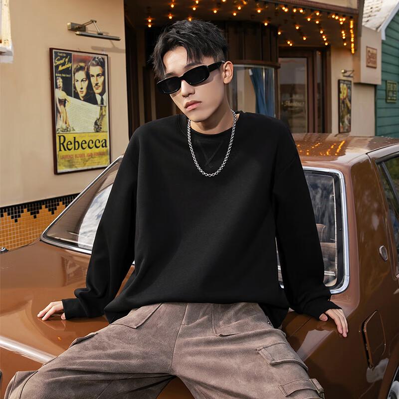 JEEP SPIRIT Men's Loose Fit Printed Round Neck Long Sleeve Sweatshirt