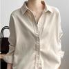Women's Clothing Pure Cotton Brushed Shirt for Women Autumn New Loose Shirt