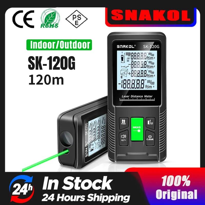 Snakol 120M Green Laser Tape Measure High Accuracy Distance Meter with Multiple Measurement Functions Electronic Ruler