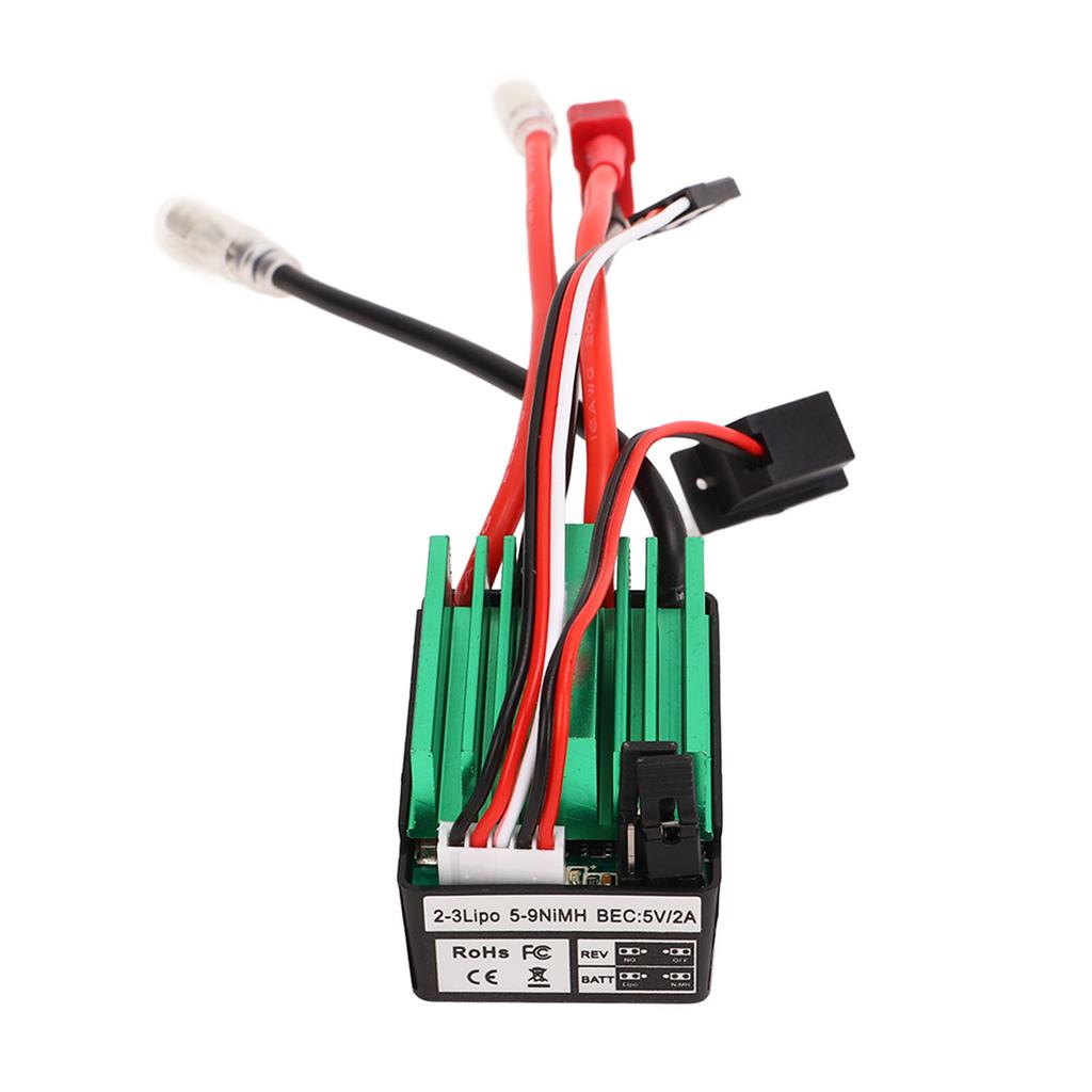 65A RC Brushed ESC Waterproof RC Crawler Ship Model ESC T Plug Brushed ESC Replacement Part