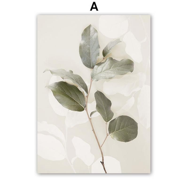 Forest Flower Birds Leaves Abstract Landscape Posters & Prints Wall Art Canvas Painting Pictures For Living Room Hotel Bar Decor