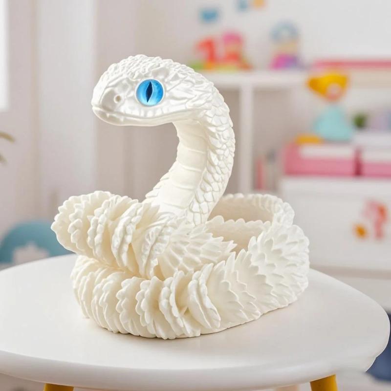 

3D Printed Snake Desktop Articulated Snake Collectibles Creative Snake Model Sensory Toys Desktop Ornament 3D Printed Toys 30cm