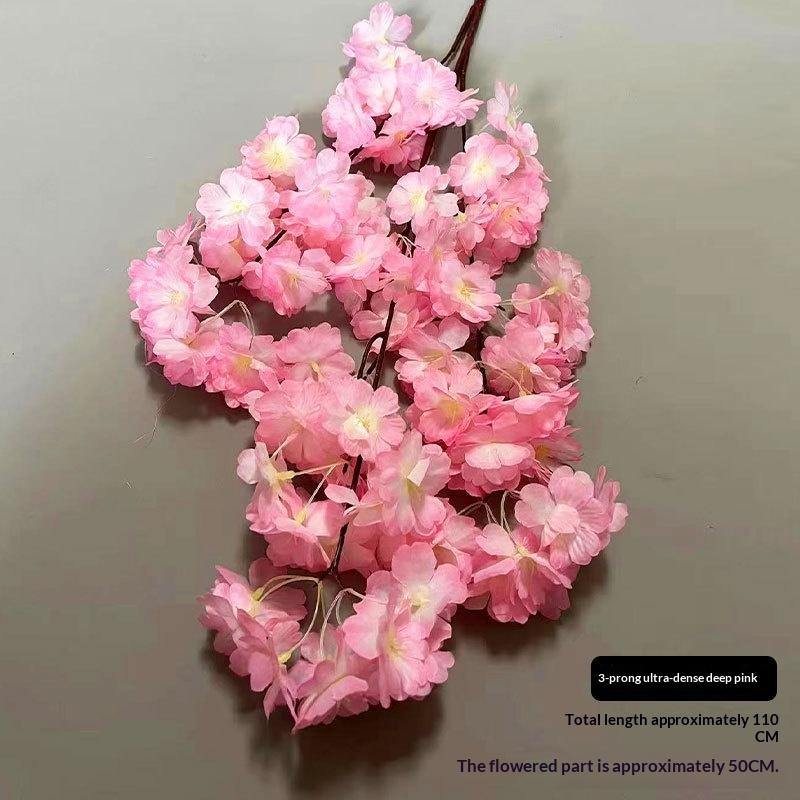 Artificial Cherry Blossom Pink White Cherry Tree Silk Flower Spring Cherry Diy Bonsai Arch Wedding Props Home Decoration