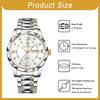 Waterproof and Rainproof Wristwatch with Luminous Round Stainless Calendar White Large and Perfect for Business or Formal A Perfect Gift for and New