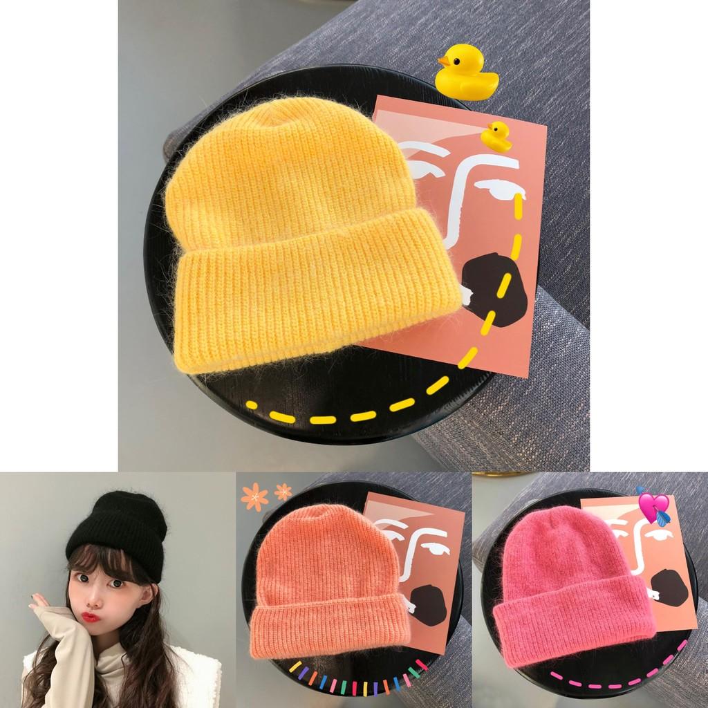 Soft Rabbit Hair Blend Knit Hat For Women Sweet And Versatile For Seasons All
