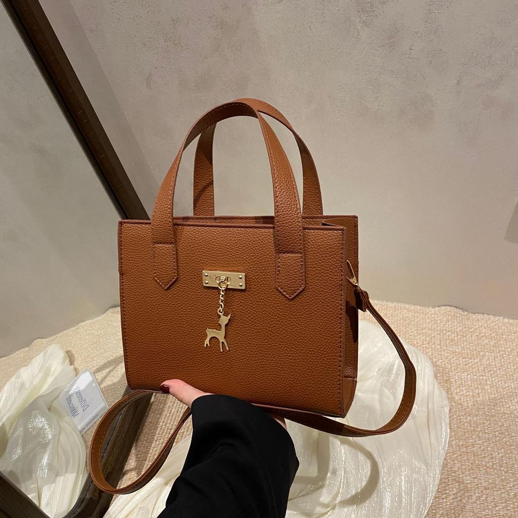 Bags Handbag Women's 2025 New Trend Fashion Casual Shoulder Satchel Underarm Solid Color Small Square Bag