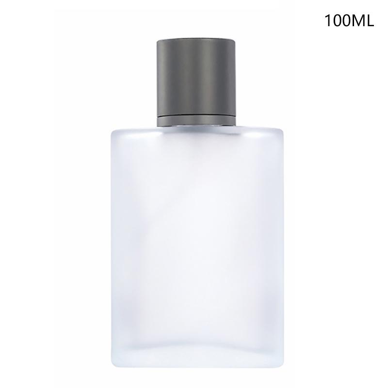 1PC 50ml/100ml Screw Top Sandblasted Glass Perfume Bottle Liquid Spray Empty Bottle Frosted Dispenser Bottle Makeup Sub-Bottling