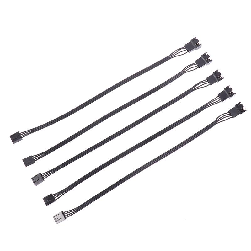 5ks 4Pin Pwm Cpu Adaptér drátového konektoru ventilátoru Počítačový ventilátor Prodlužovací napájecí kabel Náhradní příslušenství 24Awg