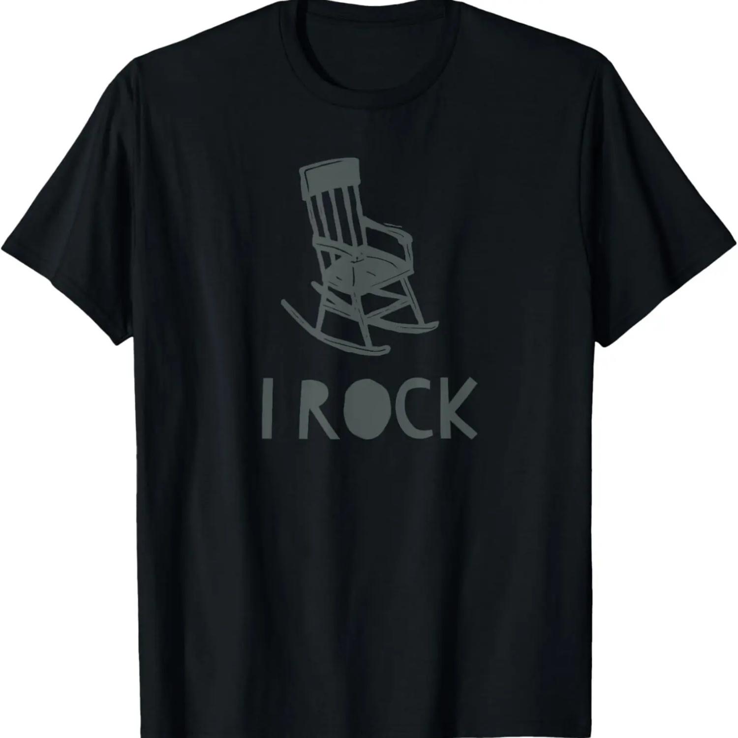 

I Rock Musical Funny Mens Women Men Cute T-Shirt S чёрный