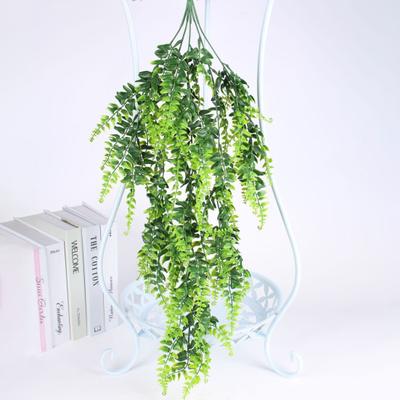 1 Bunch Artificial Hanging Plant No Odor Comfortable Touch Green Chic Fine Texture Faux Vine for Indoor
