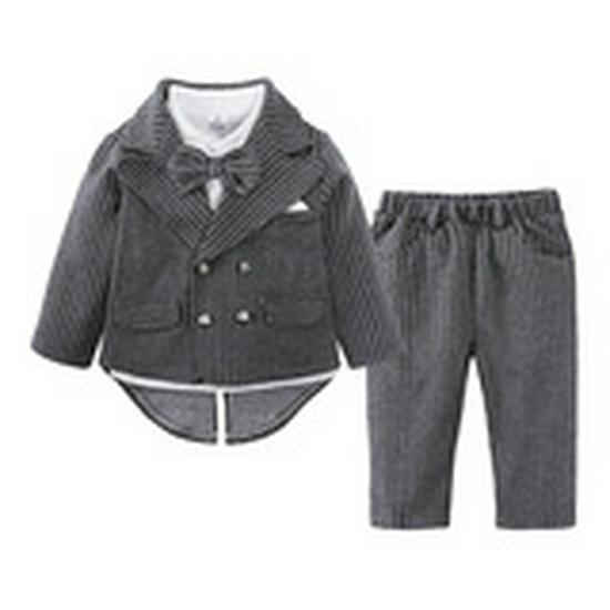 Schonku Kids' 2025 Spring & Autumn Formal Suit: First Birthday Gentleman Set