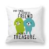 Cartoon Alphabet Dog Series Patterns Digital Printing Short Plush Pillow Covers For Car Sofa Office Cushion Cover Home Goods