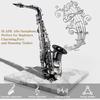 SLADE Eb Nickeling Black Saxophone Brass Alto Saxophone Set with Case Reed Clip Trimmer Strap Gloves Parts for Beginners