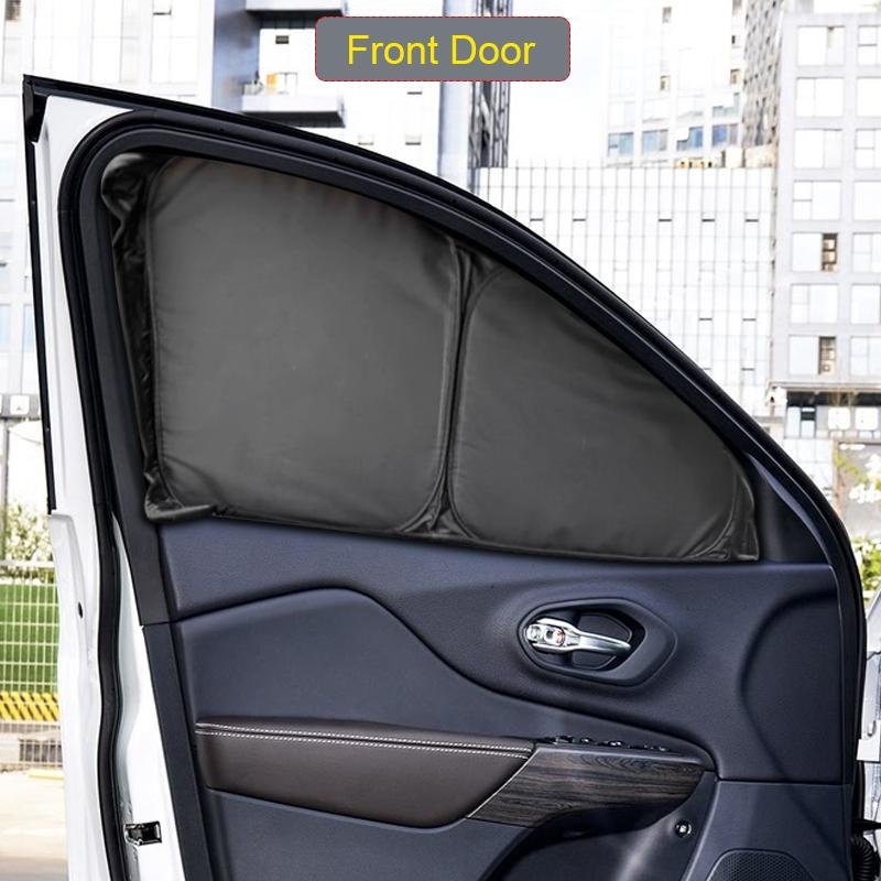 Car Black Window Privacy Sunshade For JEEP CHEROKEE 2016-Present Auto Anti-UV Heat Insulation Protect Cover Interior Accessory