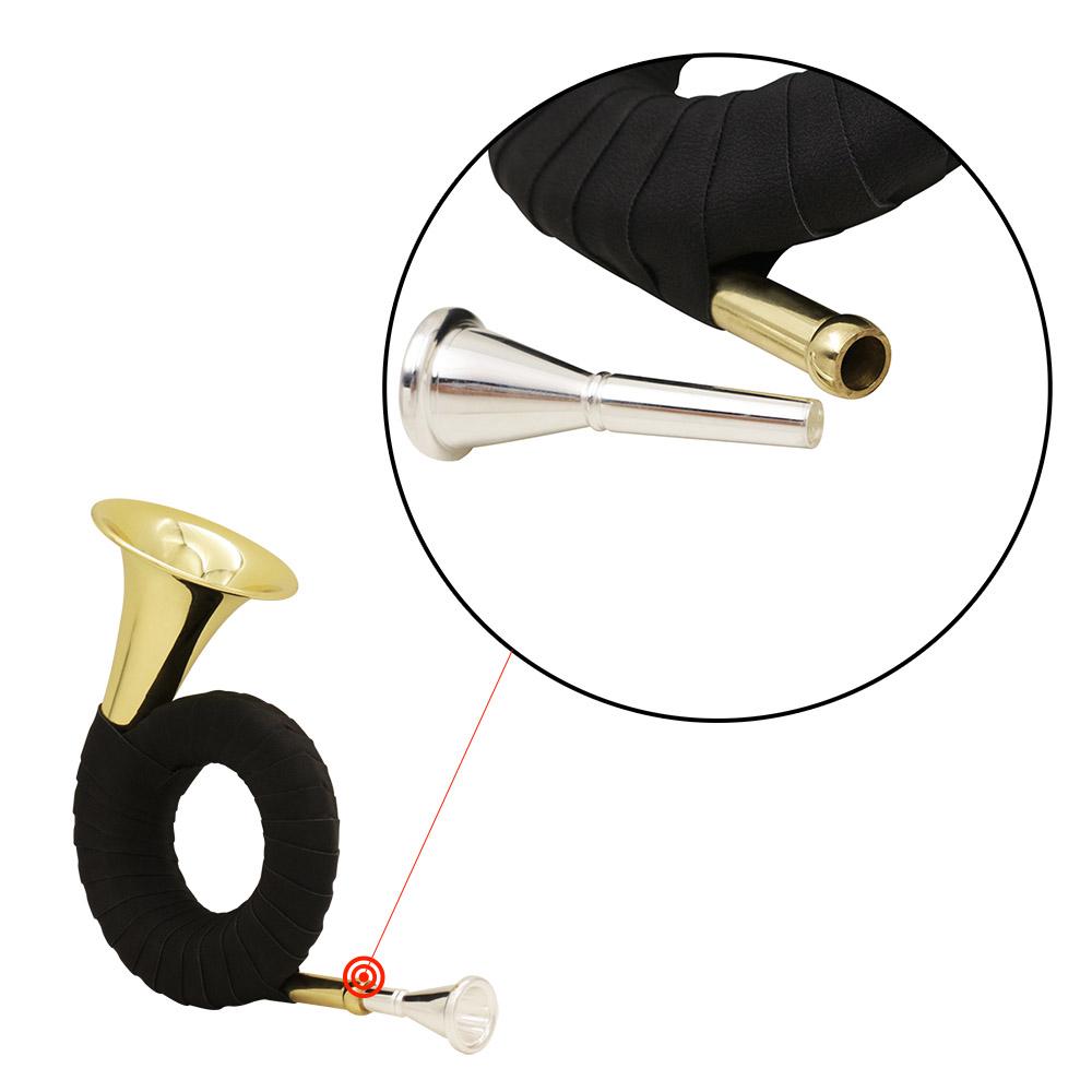 LADE Bb Brass Hunting Horn with Carry Bag Stand Cleaning Cloth
