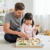 Wooden Board Magnetic Color Sorting Maze Magnetic Beads Montessori Wooden Puzzle  For Boys Girls
