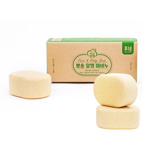 

[Gangcheong] Fluffy Almond Soap 180gX3 Bath Soap_631024