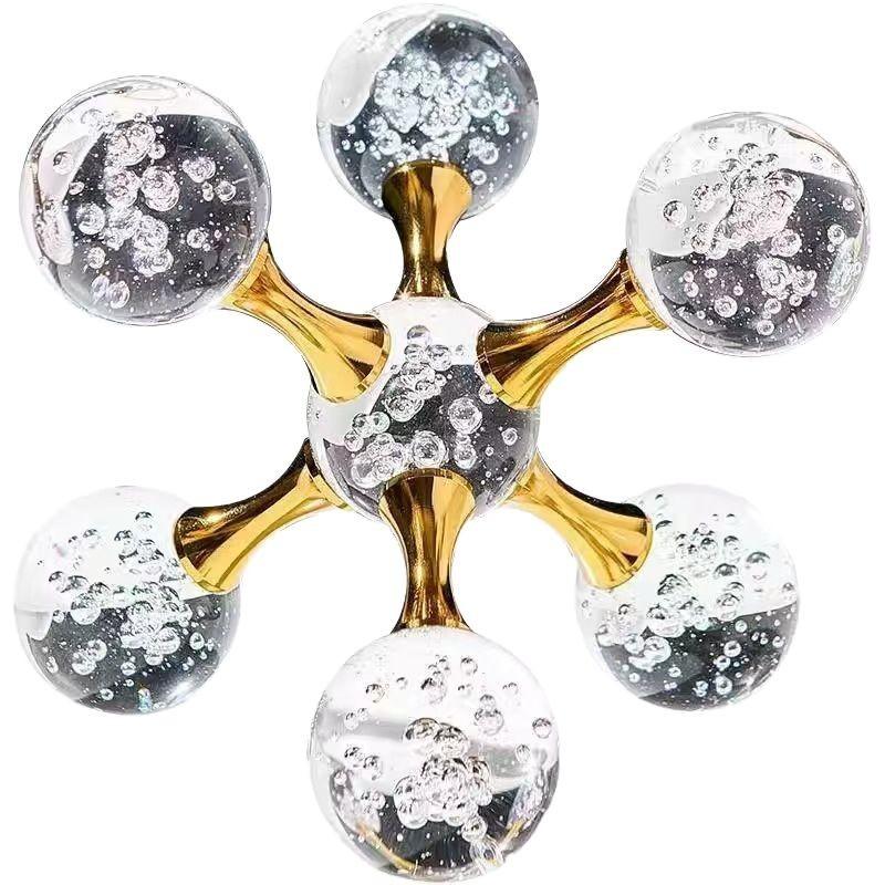 Molekülmodell Glas Kristall Legierung Material Schreibtischornamente Dekorative Ornamente Moderne Handwerkskunst Skulptur Heimdekoration