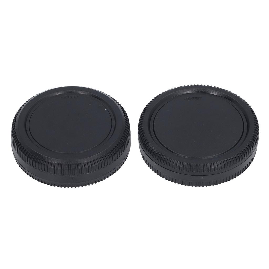 2 Sets Front Rear Lens Covers Dustproof Protective Camera Lens Caps for Fujifilm GFX Series SLR Camera