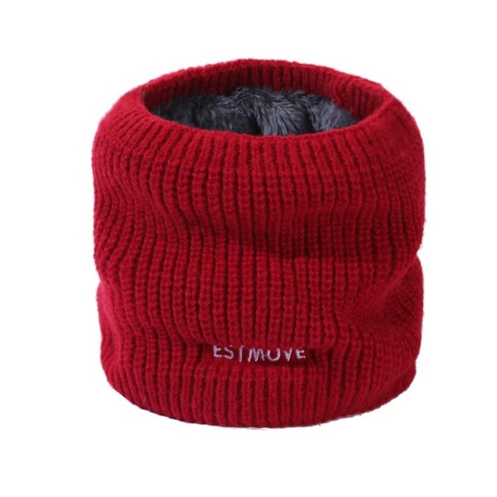 Knitted Soft Ring Scarf Women Men Winter Warm Woolen Yarn Neck Scarves With Plush Outdoor Ski Full Face Mask Collor Muffler