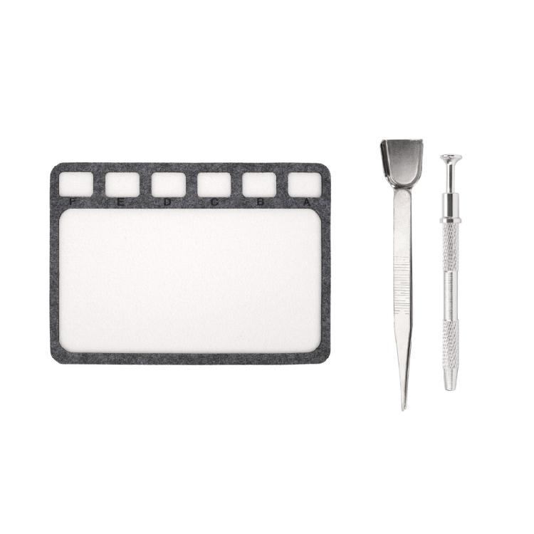 3/4 Piece Portable Jewelry Making Kit Felt Bead Tray Metal Scoops 6 Compartments Bead Craft Mat For Craft Organization