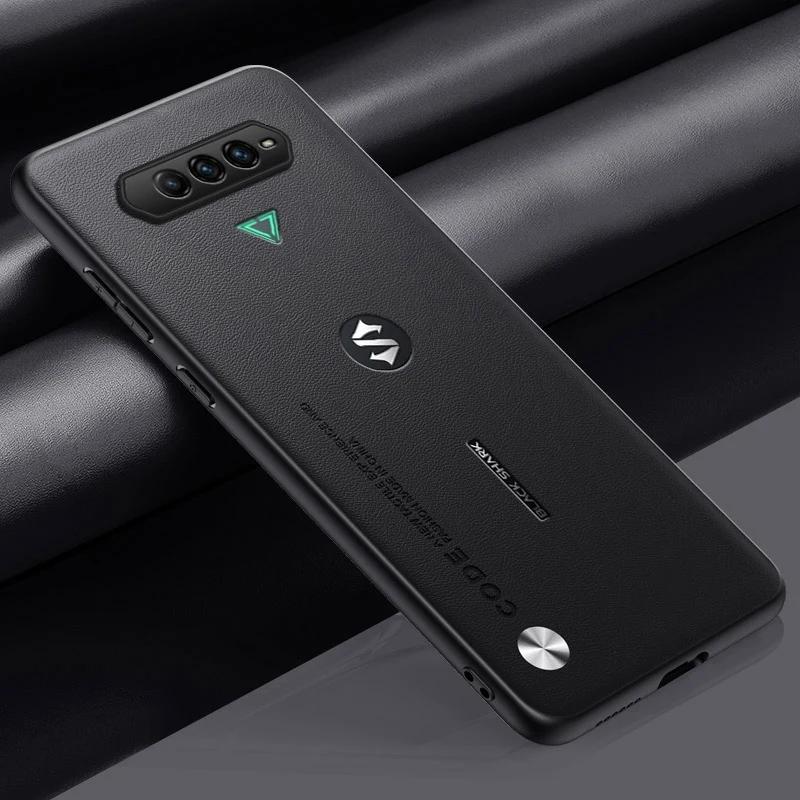 

Для Xiaomi Black Shark 4 Pro простой матовый защитный чехол из искусственной кожи для BlackShark 4 Pro 4Pro противоударный силиконовый бампер из ТПУ For Black Shark 4 чёрный