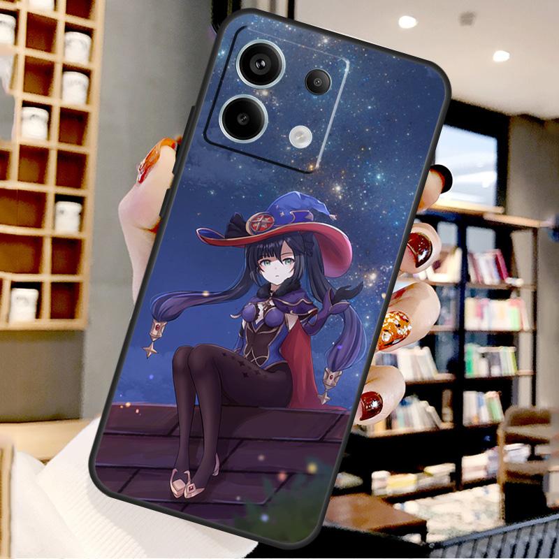 Genshin impact Mona For Xiaomi Redmi Note 14 Pro 9 10 11 12 13 15 Pro Plus Case For Redmi 15 15C 14C 12C 10C 13C