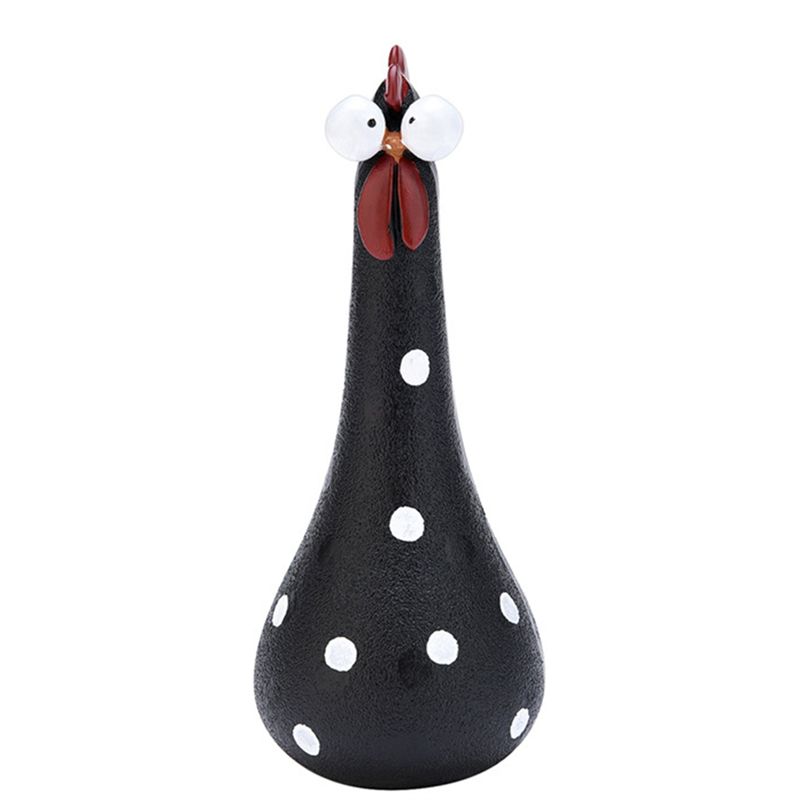 M-Modern-Resin Crafts Resin Chicken Ornaments Garden Decoration Ornaments Long Neck Chicken Resin Crafts