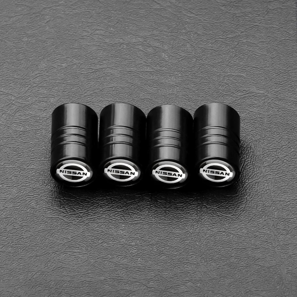 CGCBZC1 4pcs Car Tire Valve Cover Aluminum Tire Dust Cover Airtight Cover Car Accessories For Nissan Nismo X-Trail 1 J32 Almera Qashqai