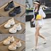 Sandals Women's 2025 Spring New Thick-soled Heightening Leather Pig Cage Shoes Velcro Breathable Casual Sandals Women