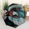 Eagle Feather Round Rug, Vibrant Wildlife Decor for Your HomeUmbrella with Cute Design, Portable 3-Fold Compact Umbrella for Men & Women, Valentine's
