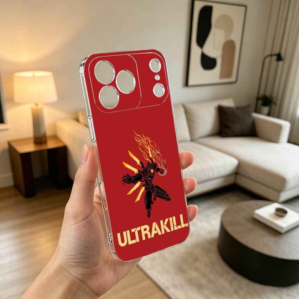 Game U-ULTRAKILL-L  Phone Case Transparent Silicone Soft For iPhone 17 16 15 14 13 12 11 Mini Pro Max Plus