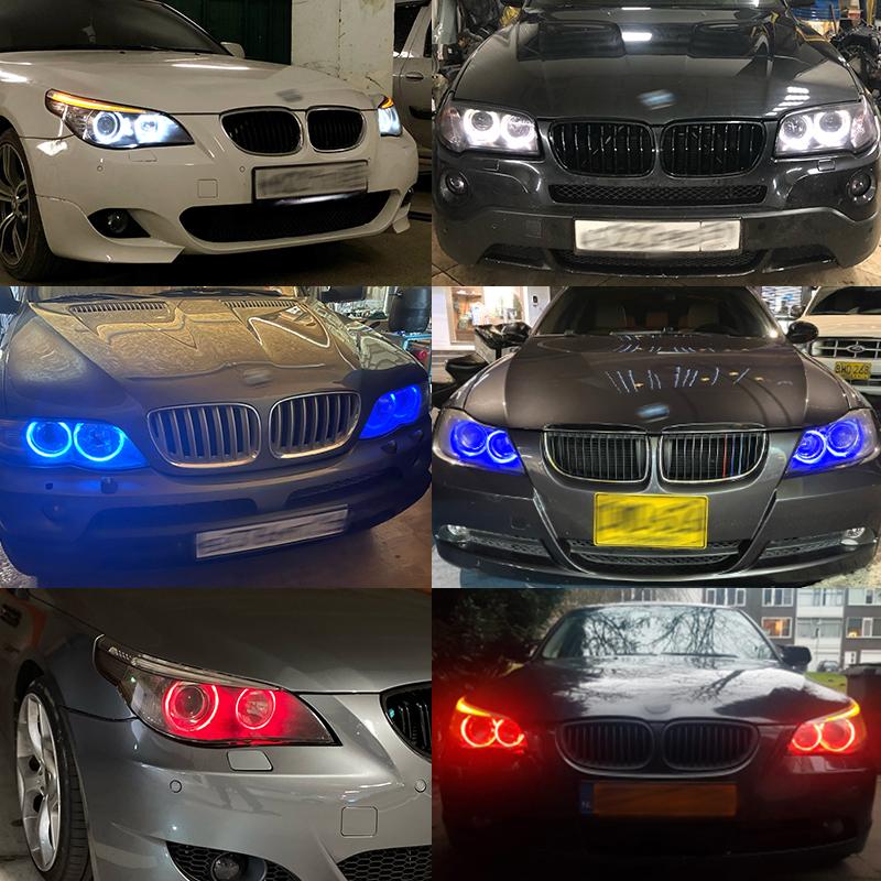 2PCS H8 120W Angel Eye LED DRL Halo Rings For BMW X-series E71 X6 2008 2009 2010 2011 2012 2013 Angel Eyes Headlights
