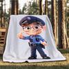 1pc Policeman Print Outdoor Soft Polyester Flannel Throw Blanket Versatile for All Seasons , Soft , Cozy , Warm All Season Quilted Throw ,