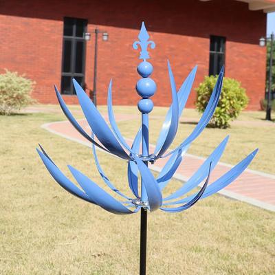 Harlow Wind Spinner Metal Windmill 3D Wind Powered Kinetic Sculpture Lawn Metal Wind Solar Spinners Yard and Garden Decor