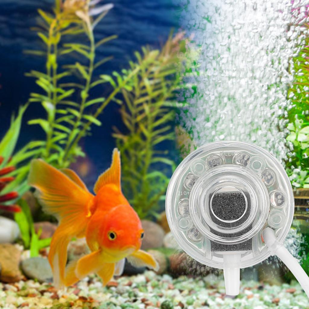 Fish Tank LED Bubble Light Colorful Waterproof Lamp Aquarium Accessories