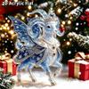 2D Flat Goat Hanging Ornament Acrylic Animal Pendant Christmas Tree Decoration Car Rearview Mirror Charm New Year Hanging