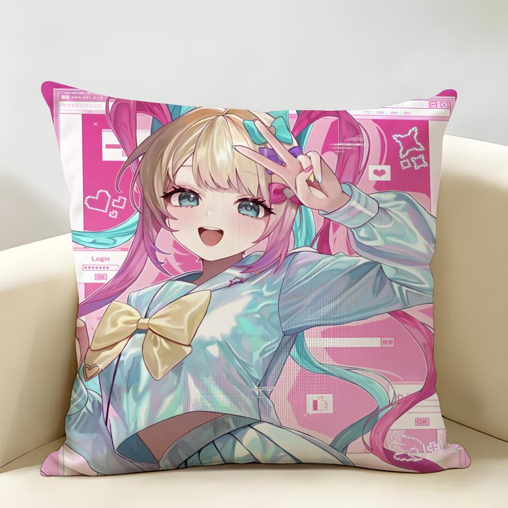 NNeedy Girl Streamer Overloa Cushion Cover Natural Linen Organic Fabric DoubleSided Printing Room Sofa Decor Pillow Case
