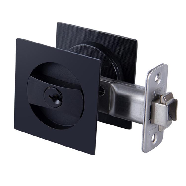 

Modern Pocket Door Hardware Privacy Lock Latches Pocket Door Hardware Contemporary Door Latches Suited for Square Door 1 чорний