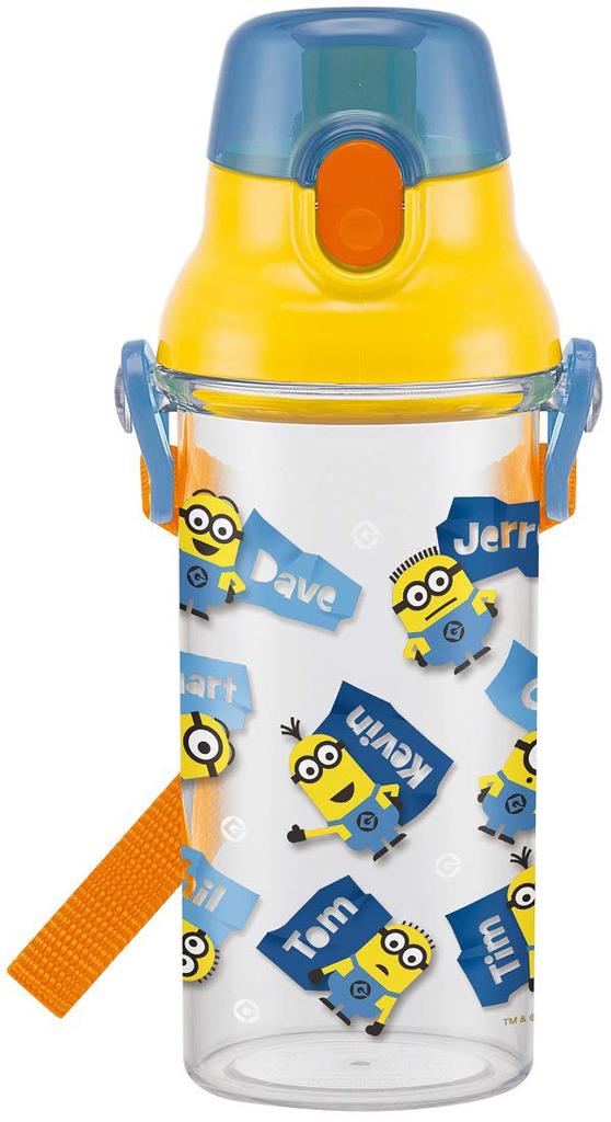 Skater Clear Water Minion Made In PSB5TR39121 Kids' Bottle, 480ml, Minions, 18, Japan,