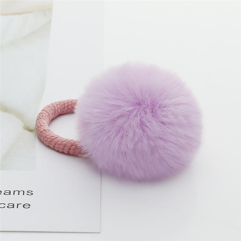2 Pièces Chouchous à Pompons Mignons Élastiques à Cheveux Pour Enfants Filles Coiffure Élastique Porte-Queue de Cheval Scrunchie Accessoires Cheveux