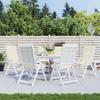 VidaXL Garden Chair Cushions High Back Set of 6 Cream Fabric 314106