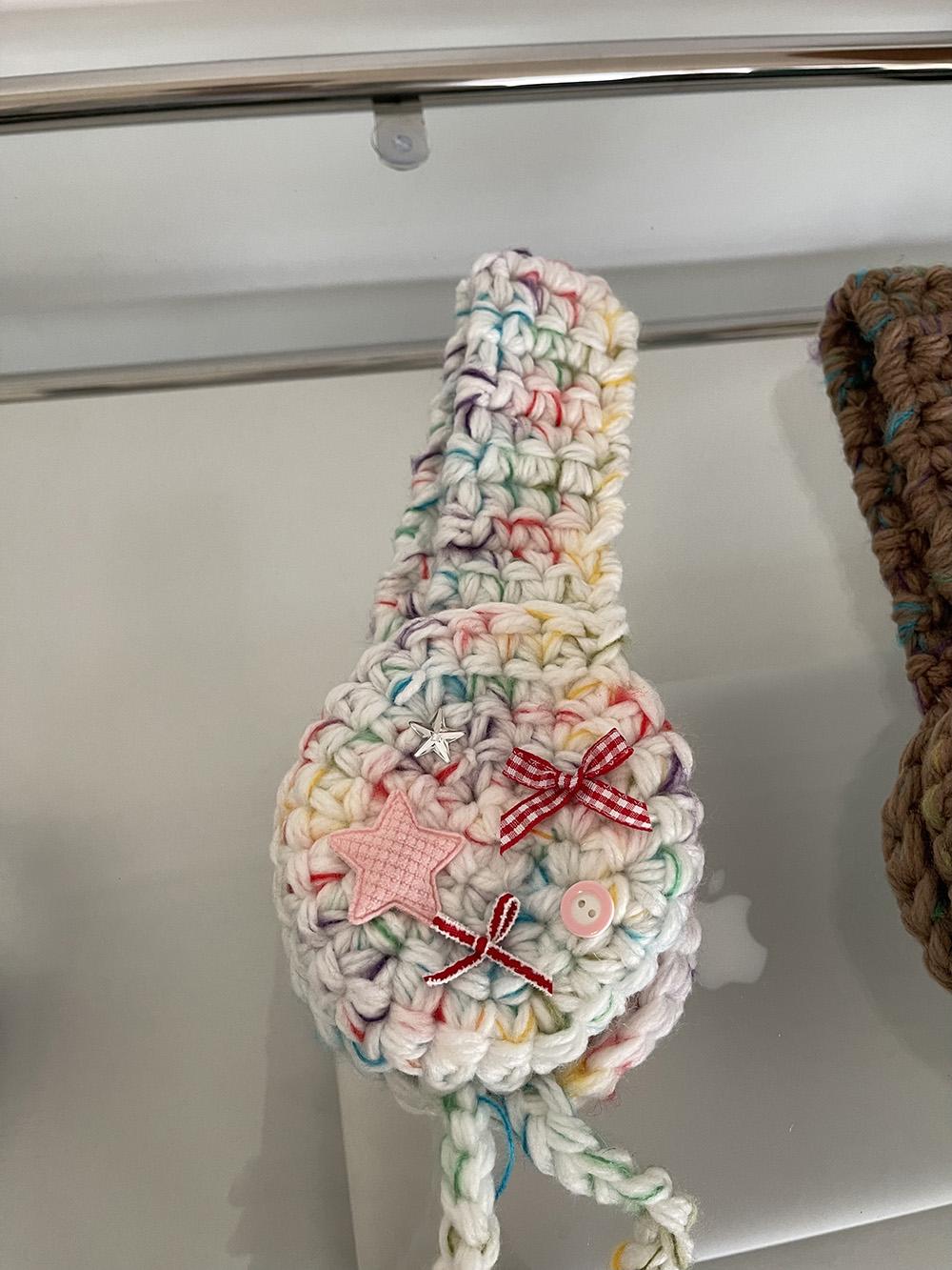 

Lovely Crochet Earmuff With Star&Bowknot Teens Adult Skiing Cycling Walking Earplugs Knitted Women Earmuff