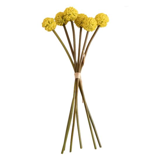 

6 Пучков Искусственных Хризантем-Помпонов Искусственный Цветок Имитация Мини-Шара Хризантемы со Стеблем для Наполнителя Вазы Домашний Свадебный Банкетный Центральный Элемент Цветочные Композиции